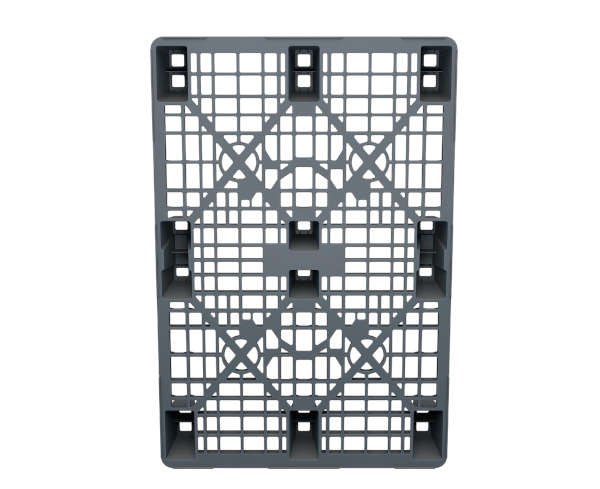 Пластиковый паллет 1200x800x140 мм перфорированный на ножках с бортиком