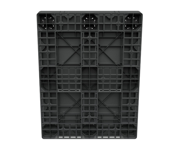 Пластиковый паллет 1470x1140x180 мм сплошной на 3 полозьях