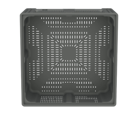 Большой контейнер 1130x1130x580 мм iBOX c перфорированными стенками и дном, на ножках