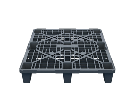 Пластиковый паллет 1200x800x140 мм перфорированный на ножках с бортиком